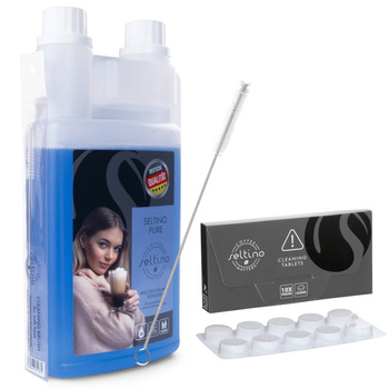 ZESTAW: Płyn do czyszczenia systemu spieniania mleka Seltino Pure 1l + tabletki czyszczące 